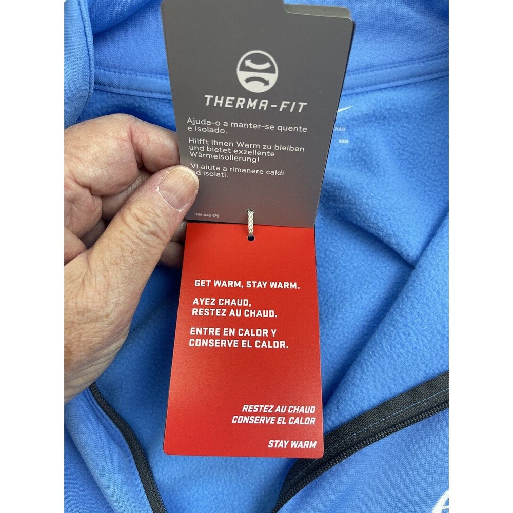 NIKE GOLF Fit 1/4 Zip Pullover Fleece Tour Performance Blue Mens 2XL NWT - Picture 6 of 13